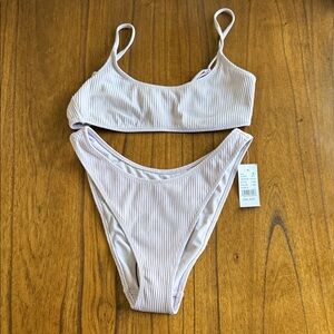 PacSun Ribbed Light Lilac Two-Piece Bikini